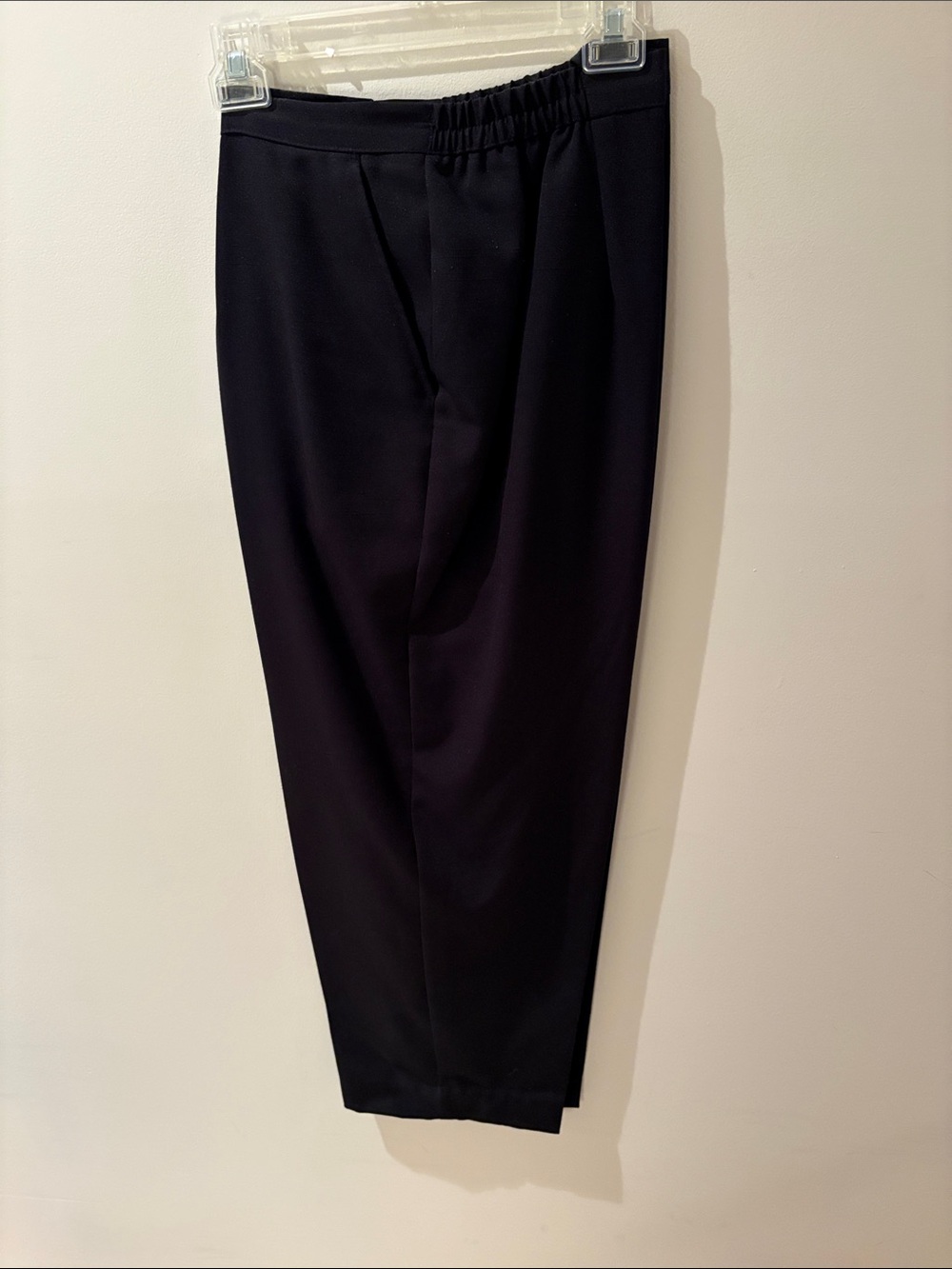 Jaclyn Smith Black Elastic-Waist Dress Pants for Men